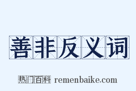 善非反义词是什么意思的图片